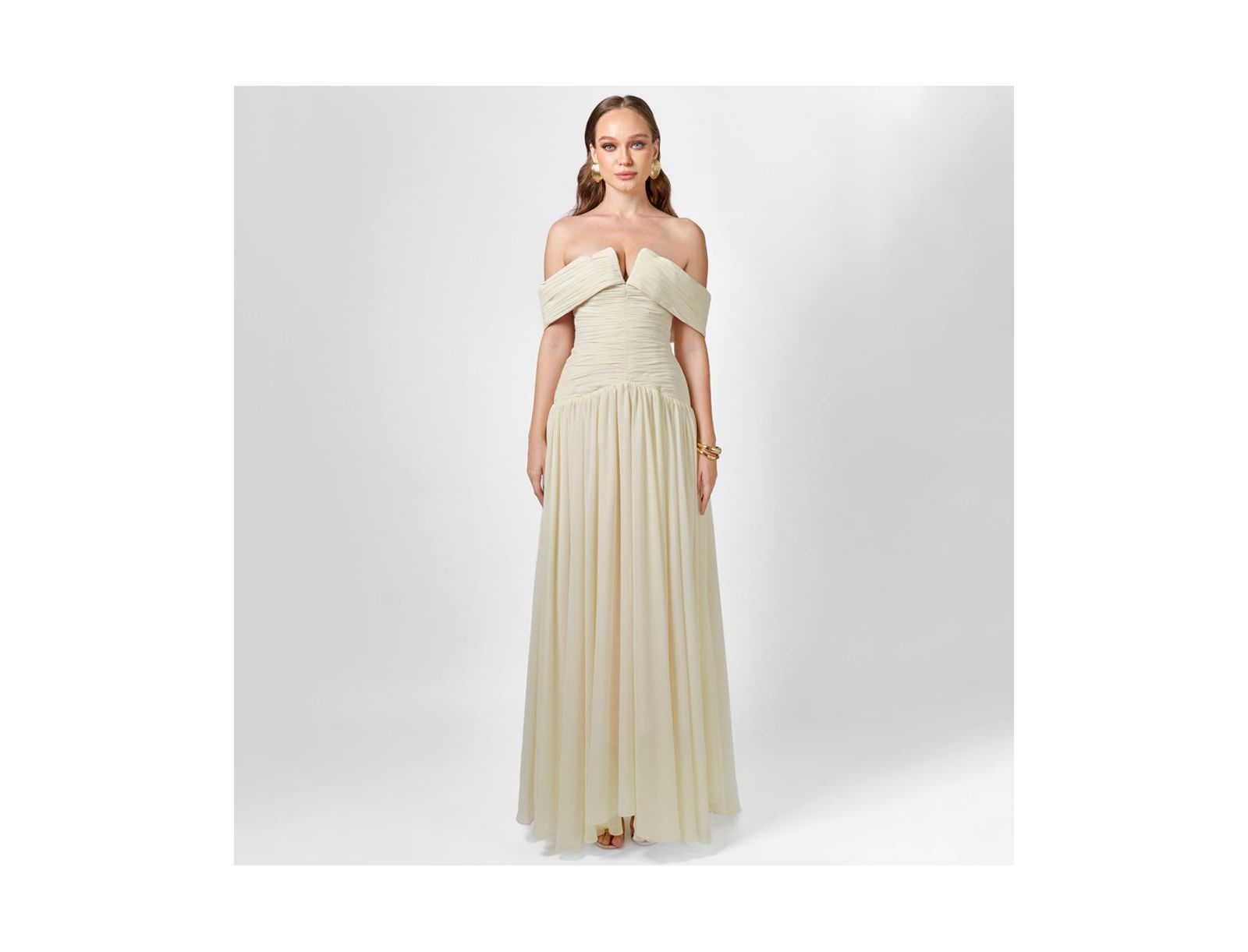 BARIANO Женское шифоновое платье Off Shoulder