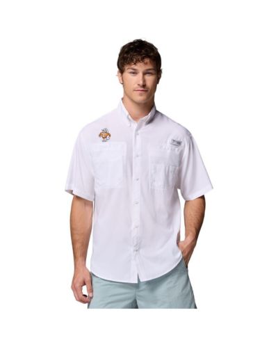 Мужская рубашка Columbia White Tennessee Volunteers Tamiami Omni-Shade Button-Down