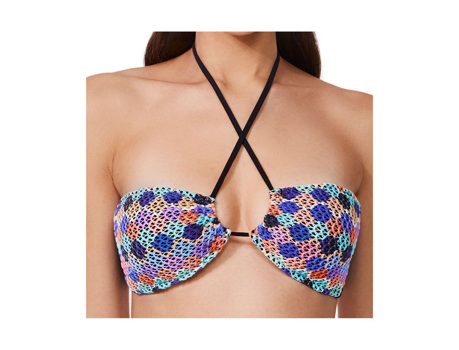 Женский бикини-топ Profile by Gottex Retro Riviera Bandeau Halter Netted Crochet