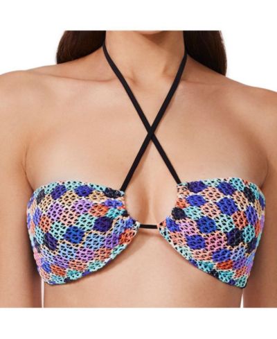 Женский бикини-топ Profile by Gottex Retro Riviera Bandeau Halter Netted Crochet