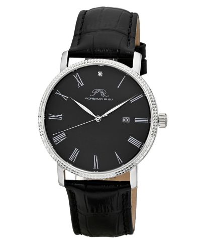 Мужские часы Porsamo Bleu Veritas 1 Diamond Black 40 mm
