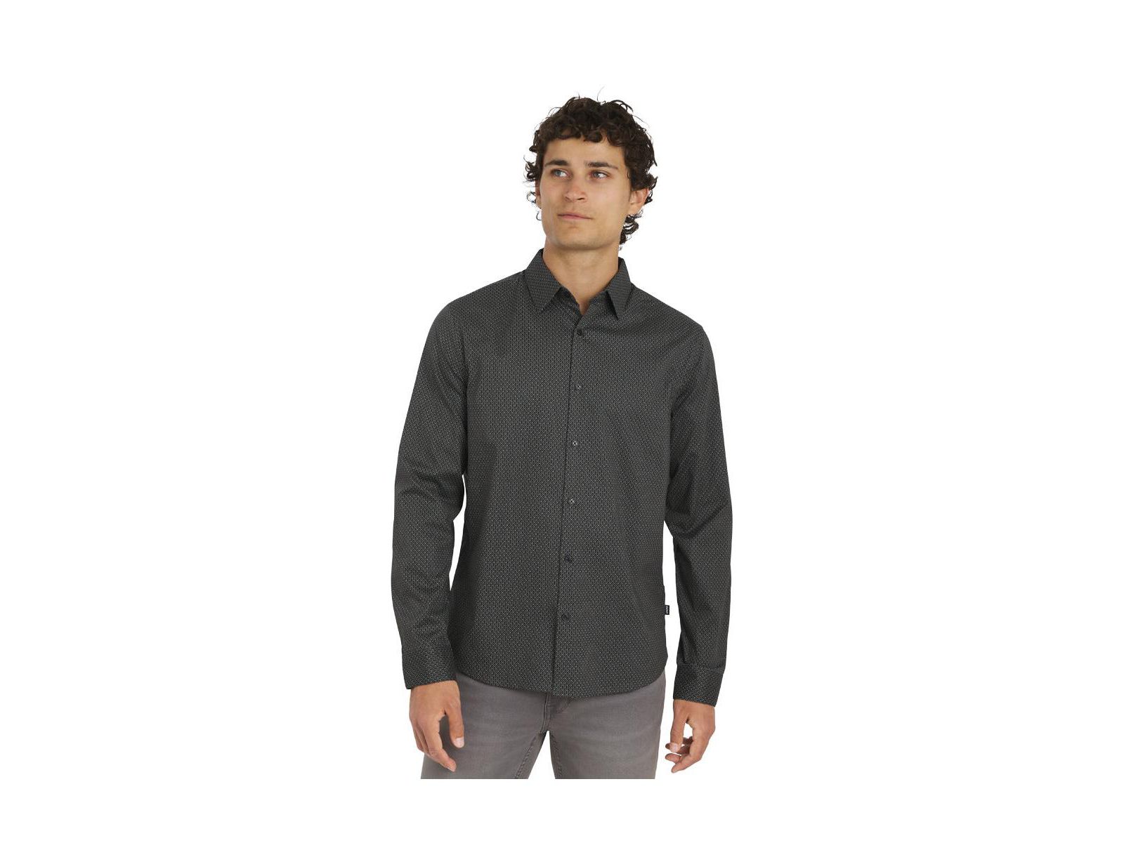 DKNY Men's Campbell Stretch Cotton Poplin Shirt