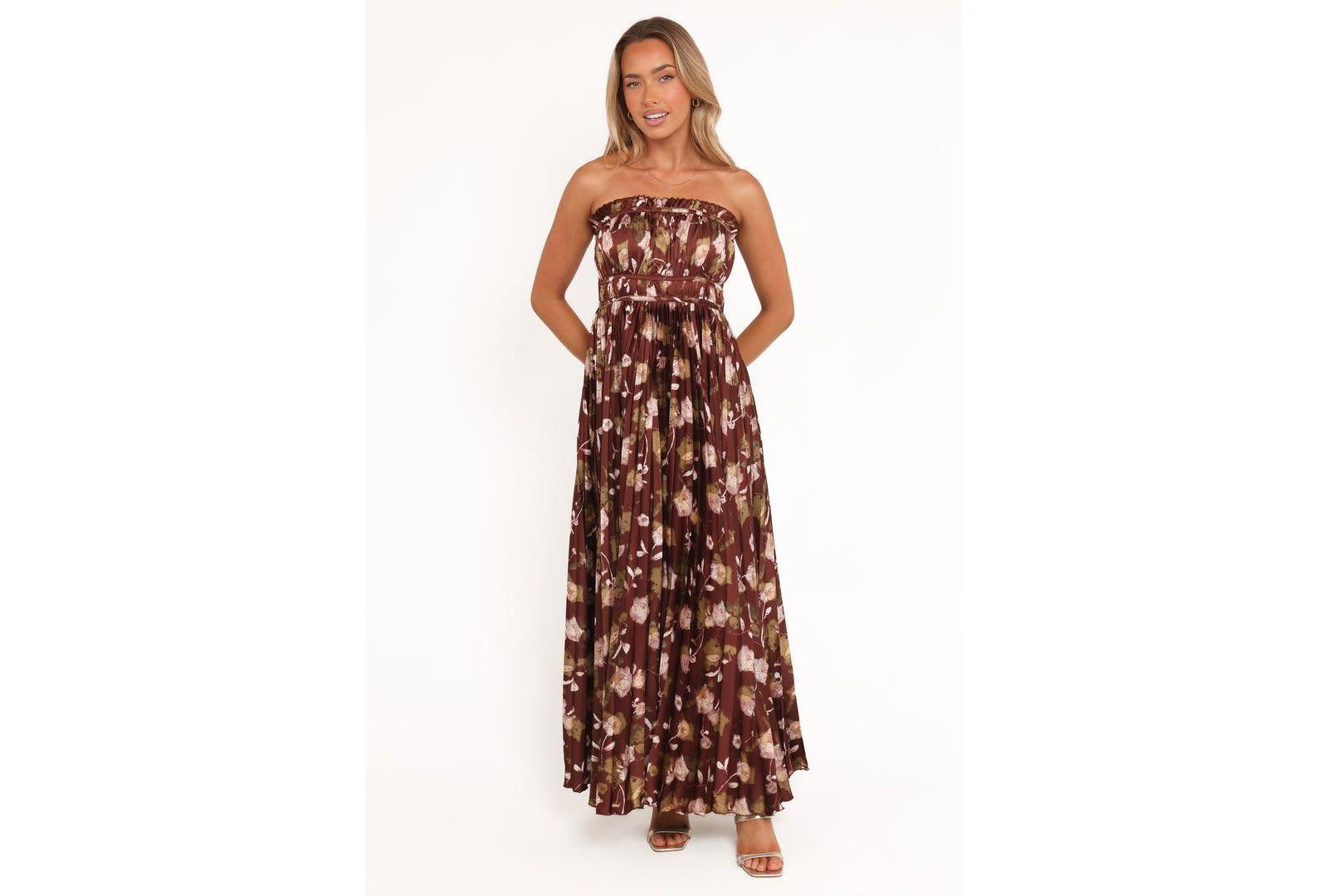 Макси-платье Petal and Pup Women's Angelique Strapless - Brown Floral