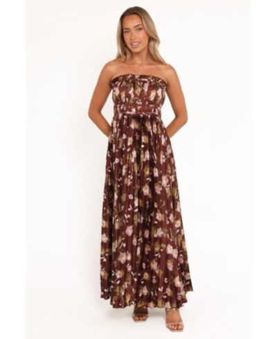 Макси-платье Petal and Pup Women's Angelique Strapless - Brown Floral