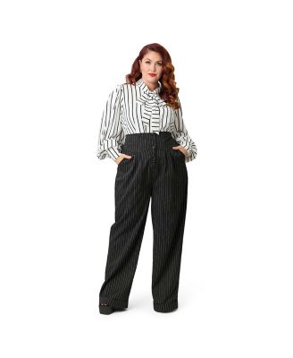 Unique Vintage женские брюки-палаццо высокой талии большого размера