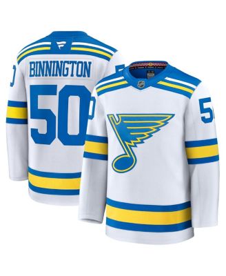 Fanatics Мужская премиальная игровая джерси St. Louis Blues Away белая Binnington