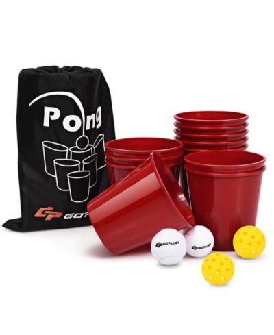 Costway Набор для игры Yard Pong Giant Pong, уличная игра для заднего двора