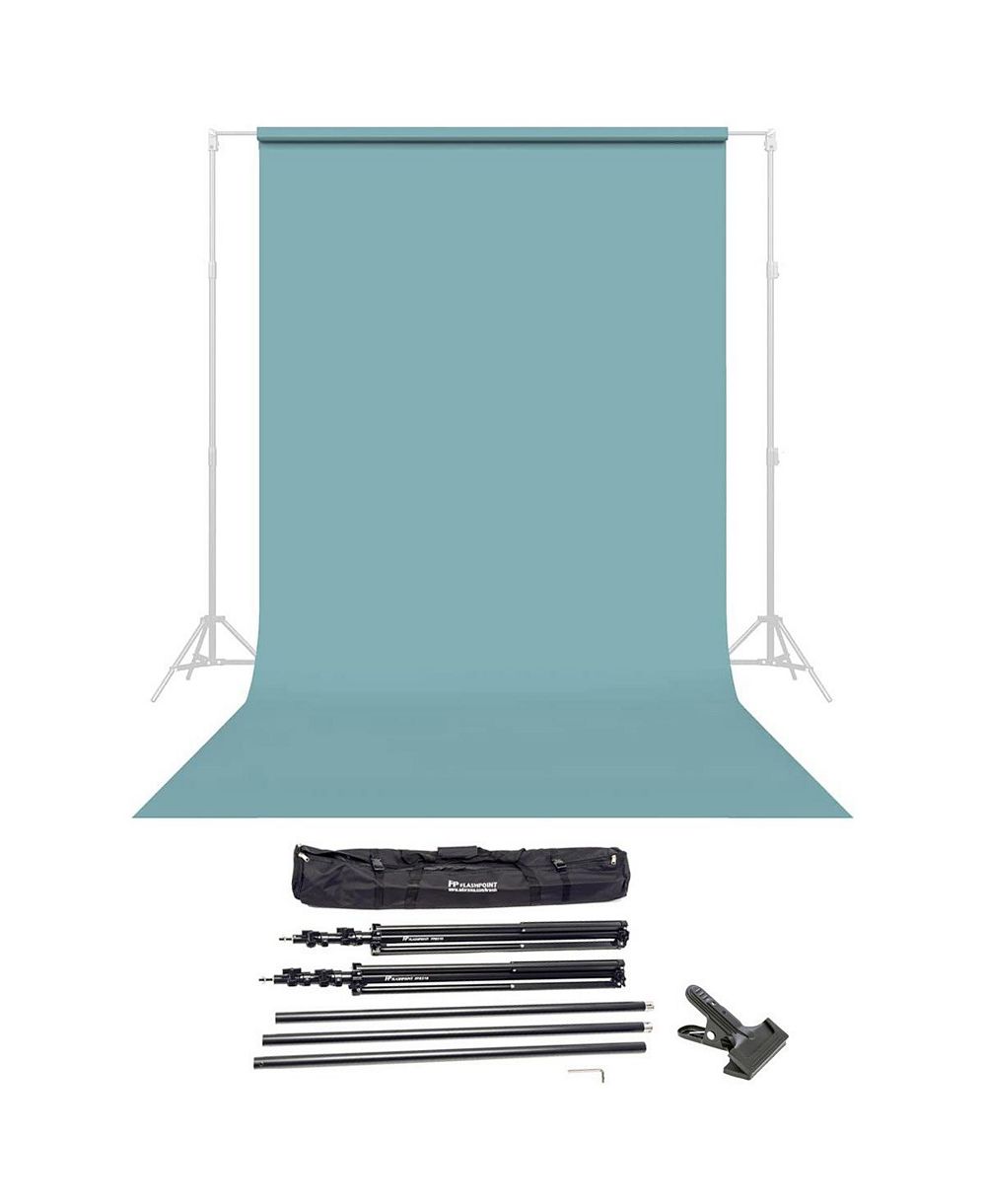 Savage Widetone Seamless Background Paper, 86" wide x 36' Sky Blue, 2 - Bundle With Flashpoint 10' Background Support System Air Cushioned