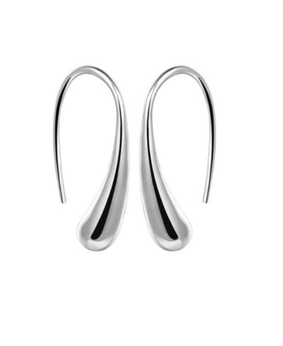 Sophia Teardrop Hook Earrings - Modern Minimalist Design in Silver or Gold