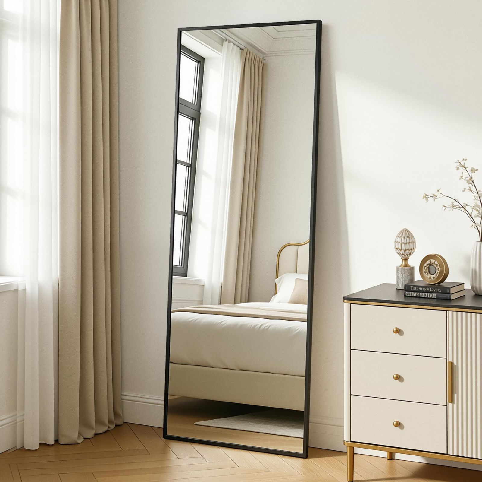 Antok Full Length Mirror 58"x18" Oversized Floor