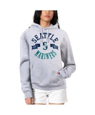 G-III 4Her by Carl Banks Women's Heather Gray Seattle Mariners City Graphic Pullover Hoodie