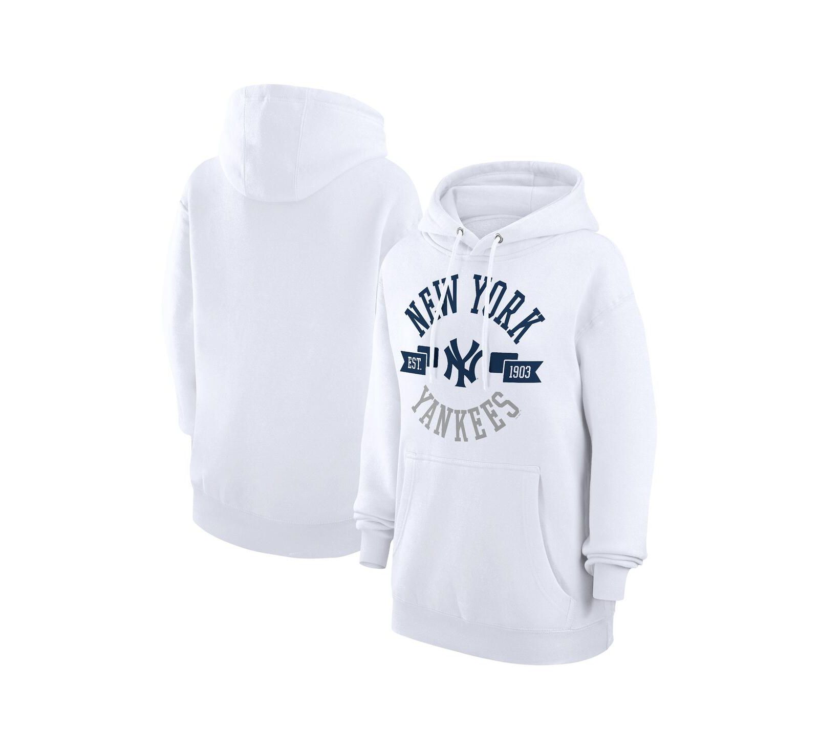 Женское худи G-III 4Her by Carl Banks White New York Yankees City Graphic Pullover