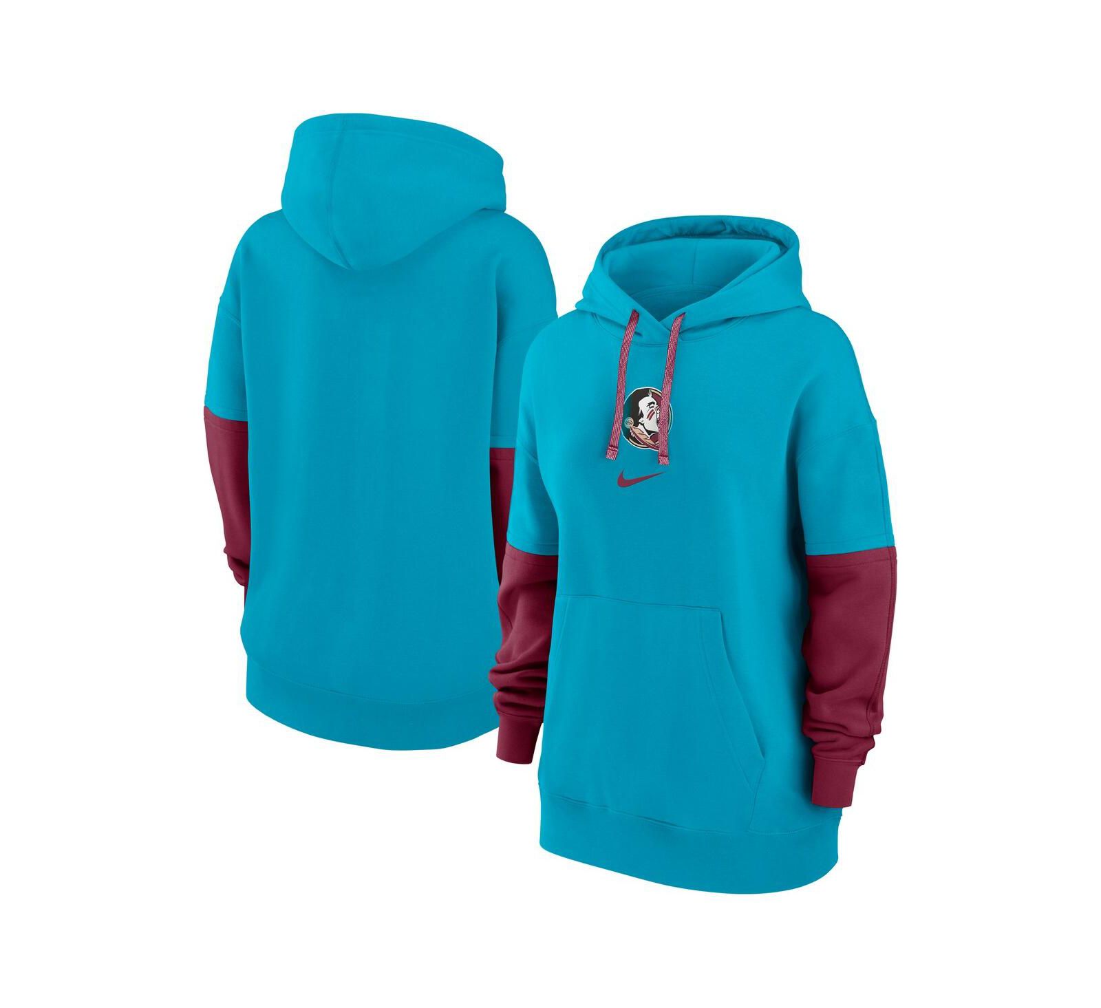 Nike Women's Turquoise Florida State Seminoles Oversized Essential Fleece Hoodie