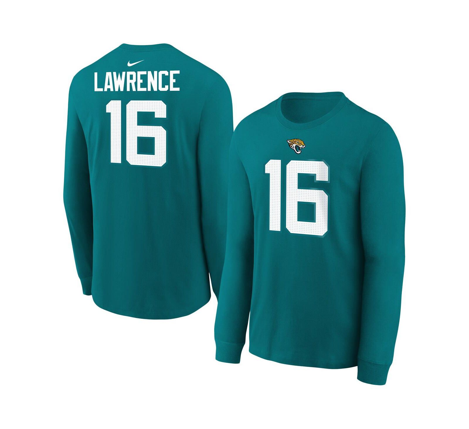 Детская футболка Nike Trevor Lawrence Jacksonville Jaguars, длинный рукав