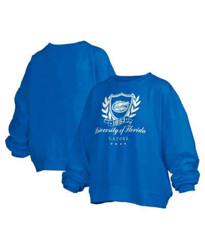 Pressbox Women's Royal Florida Gators Big Aug Script Janice Oversized Pullover Sweatshirt