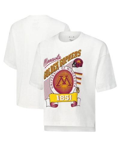 Pressbox Women's White Minnesota Golden Gophers Rock Roll Slub T-Shirt
