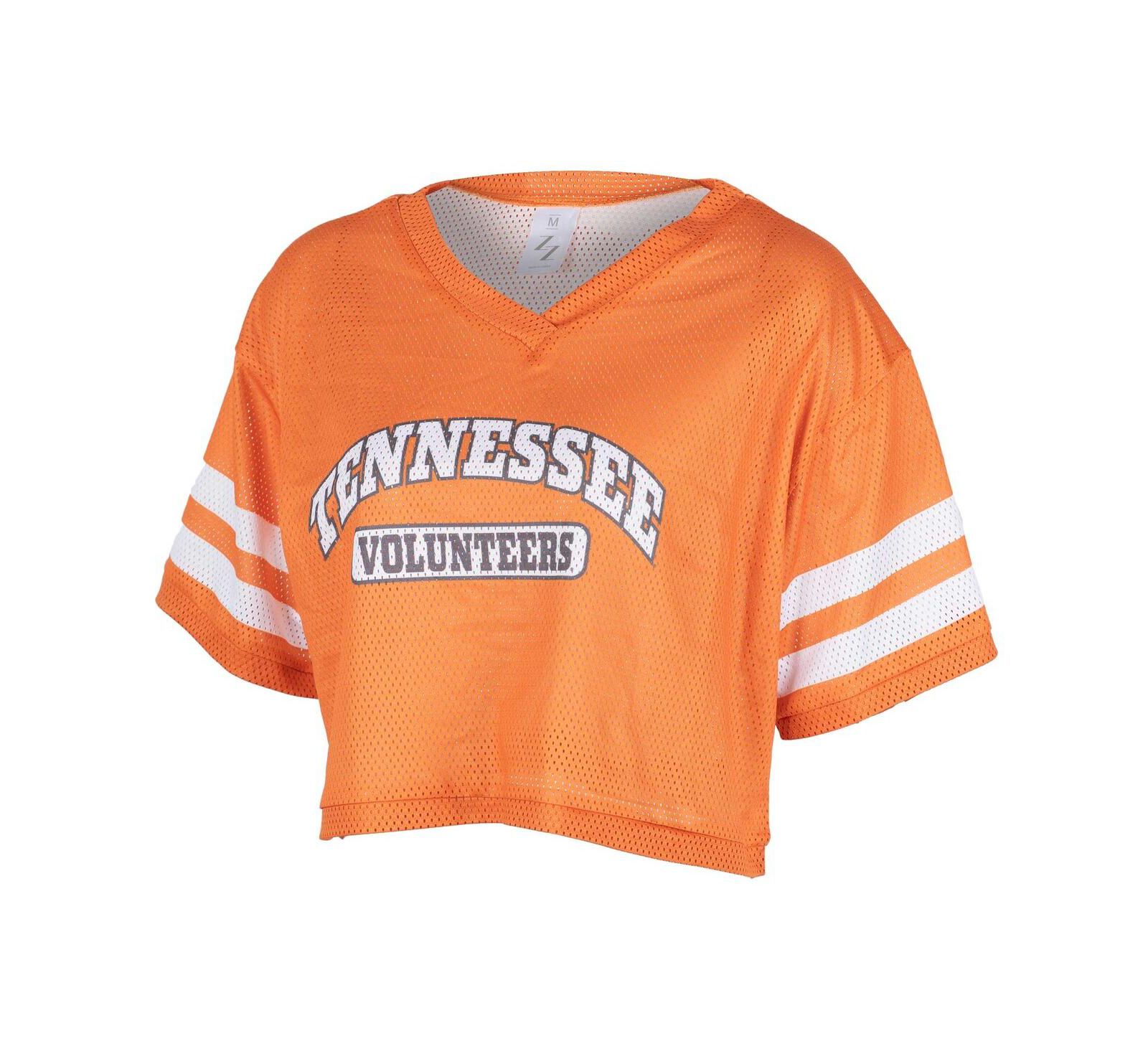 Женская сетчатая укороченная футболка ZooZatz с V-образным вырезом Tennessee Orange Tennessee Volunteers