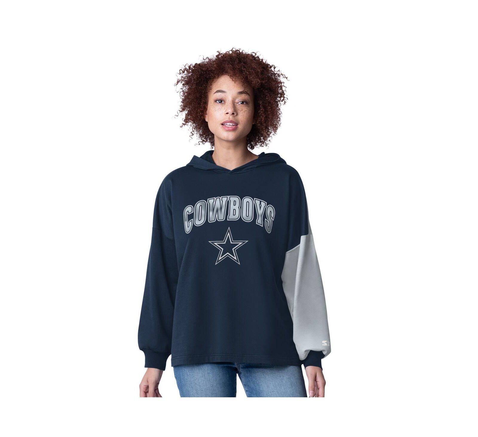 Starter Женское темно-синее худи Dallas Cowboys Power Move