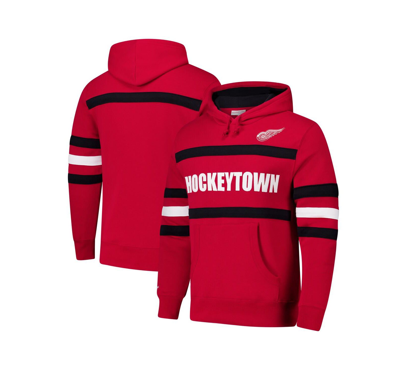 Мужское худи Mitchell & Ness Red Detroit Red Wings Head Coach Slogan