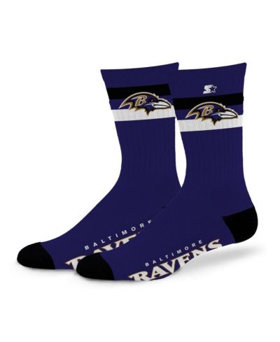 Starter Носки с двухполосным дизайном, Baltimore Ravens, Мужской и Женский