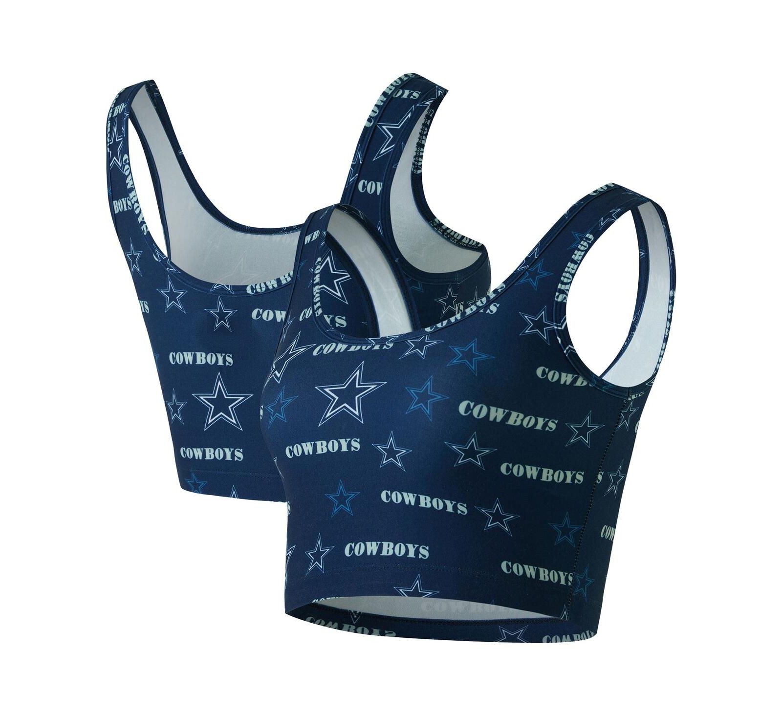 Concepts Sport Women's Navy Dallas Cowboys Mosaic Allover Print Bralette