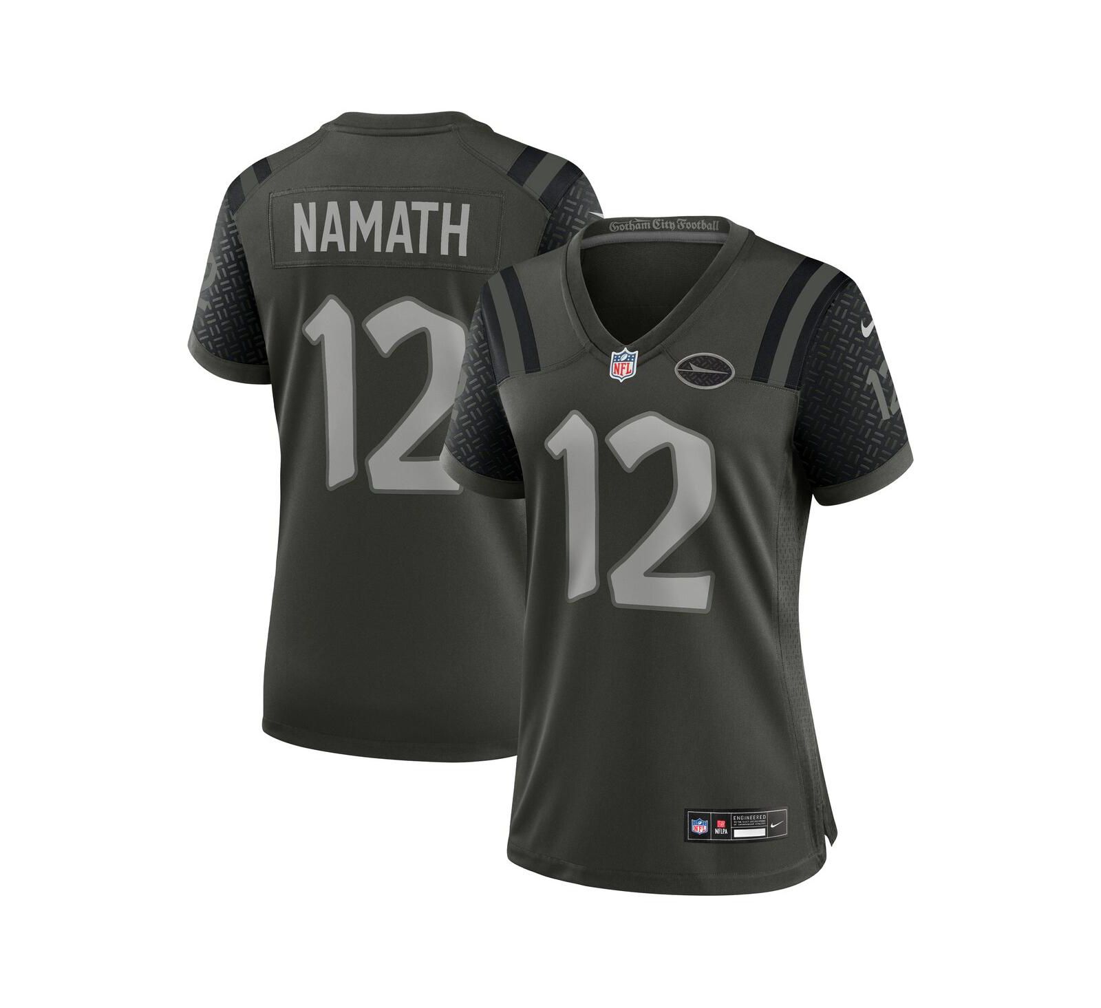 Женская джерси Nike Joe Namath Gotham Green New York Jets 2025 Rivalries Collection