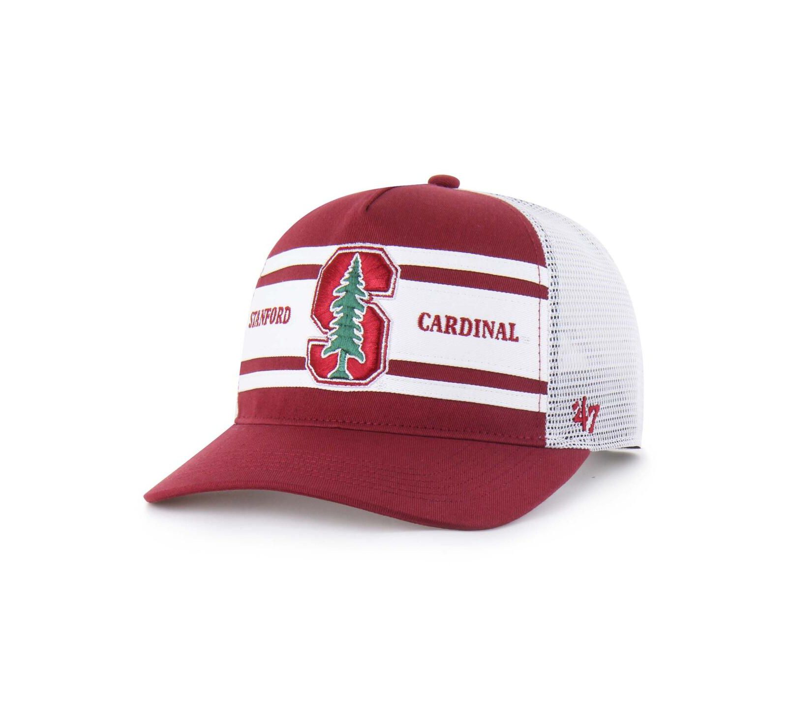 '47 Brand кепка Big Boys and Girls Cardinal/White Stanford Cardinal Super Stripe Hitch Adjustable Trucker Hat