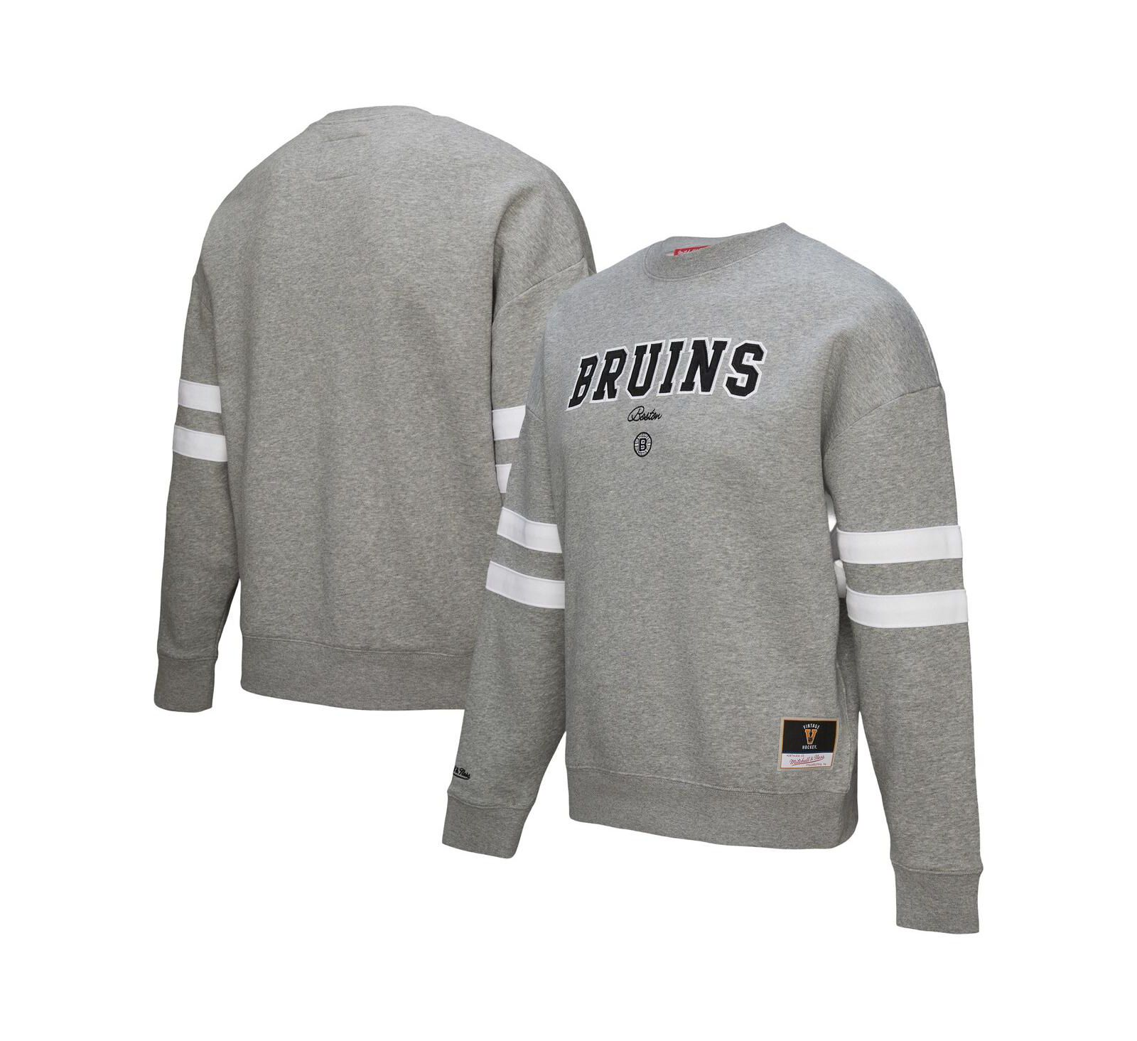 Женская толстовка Mitchell & Ness Heather Gray Boston Bruins