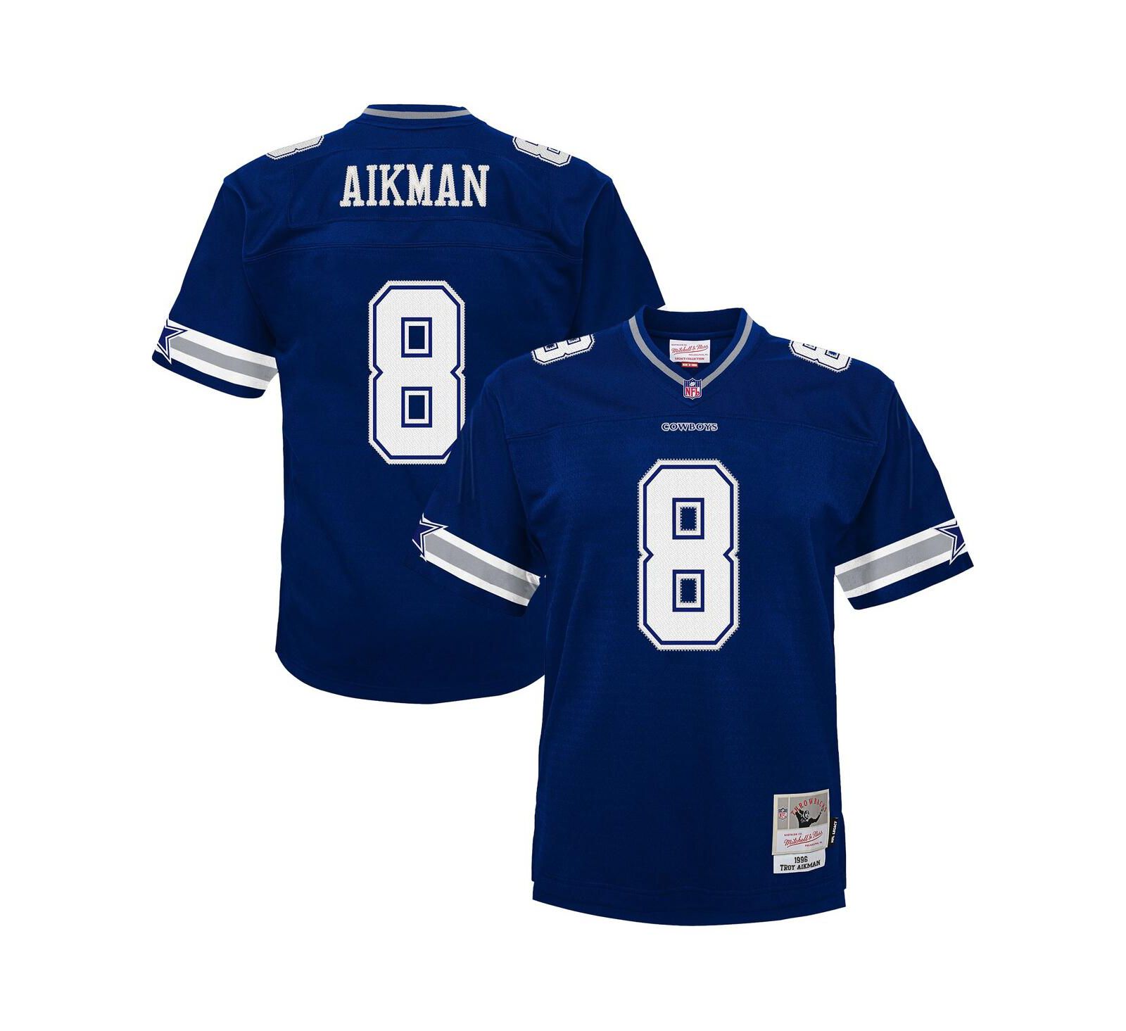 Детская джерси Mitchell & Ness Troy Aikman Navy Dallas Cowboys 1996 Retired Legacy