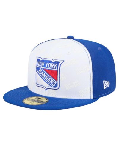 New Era Men's White/Blue New York Rangers Repeat Two-Tone 59FIFTY Fitted Hat