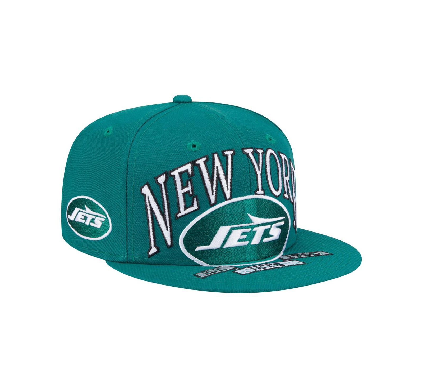 New Era Men's Green New York Jets Oversized 59FIFTY Fitted Hat