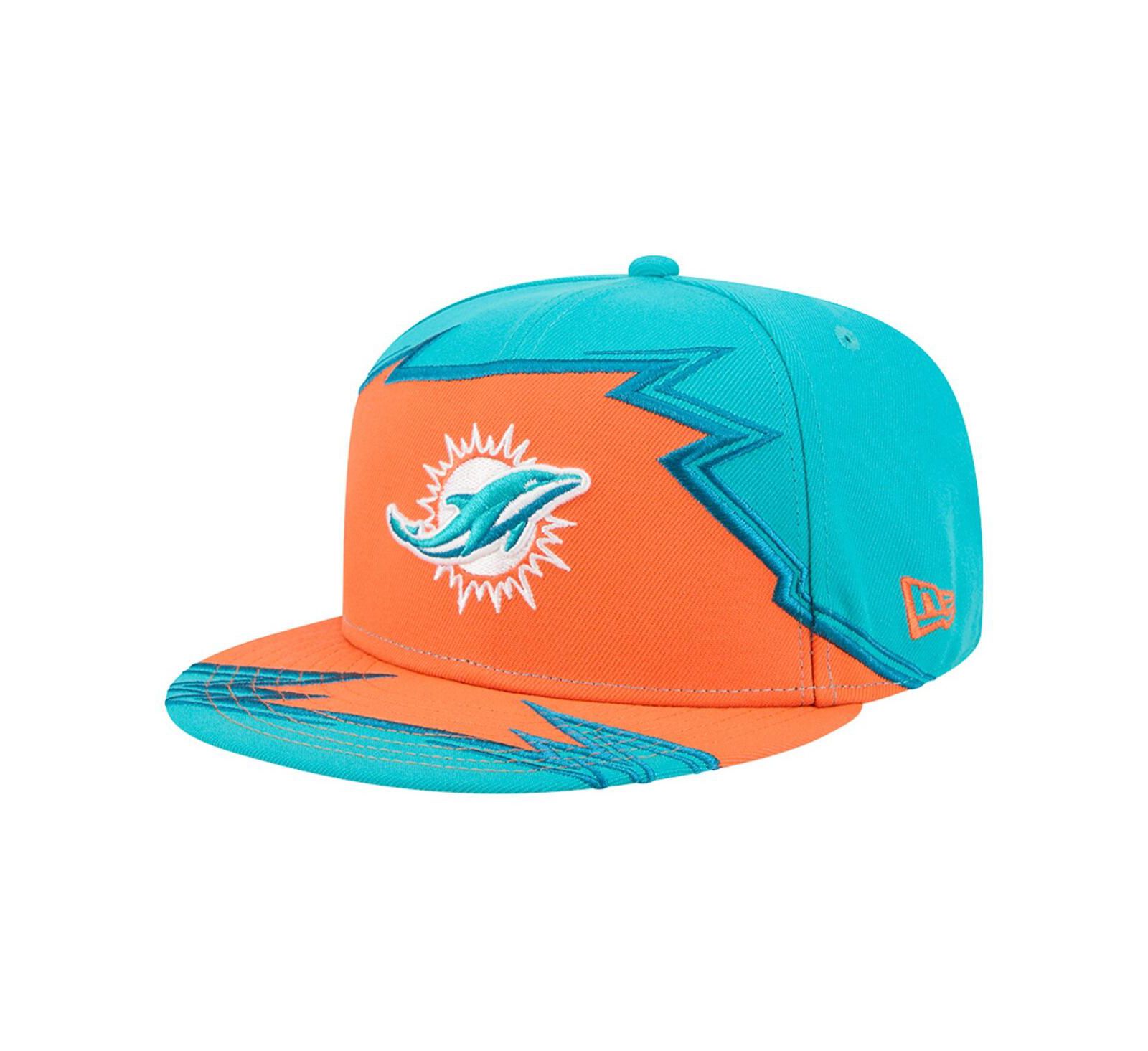 New Era Men's Aqua/Orange Miami Dolphins Break 59FIFTY Fitted Hat
