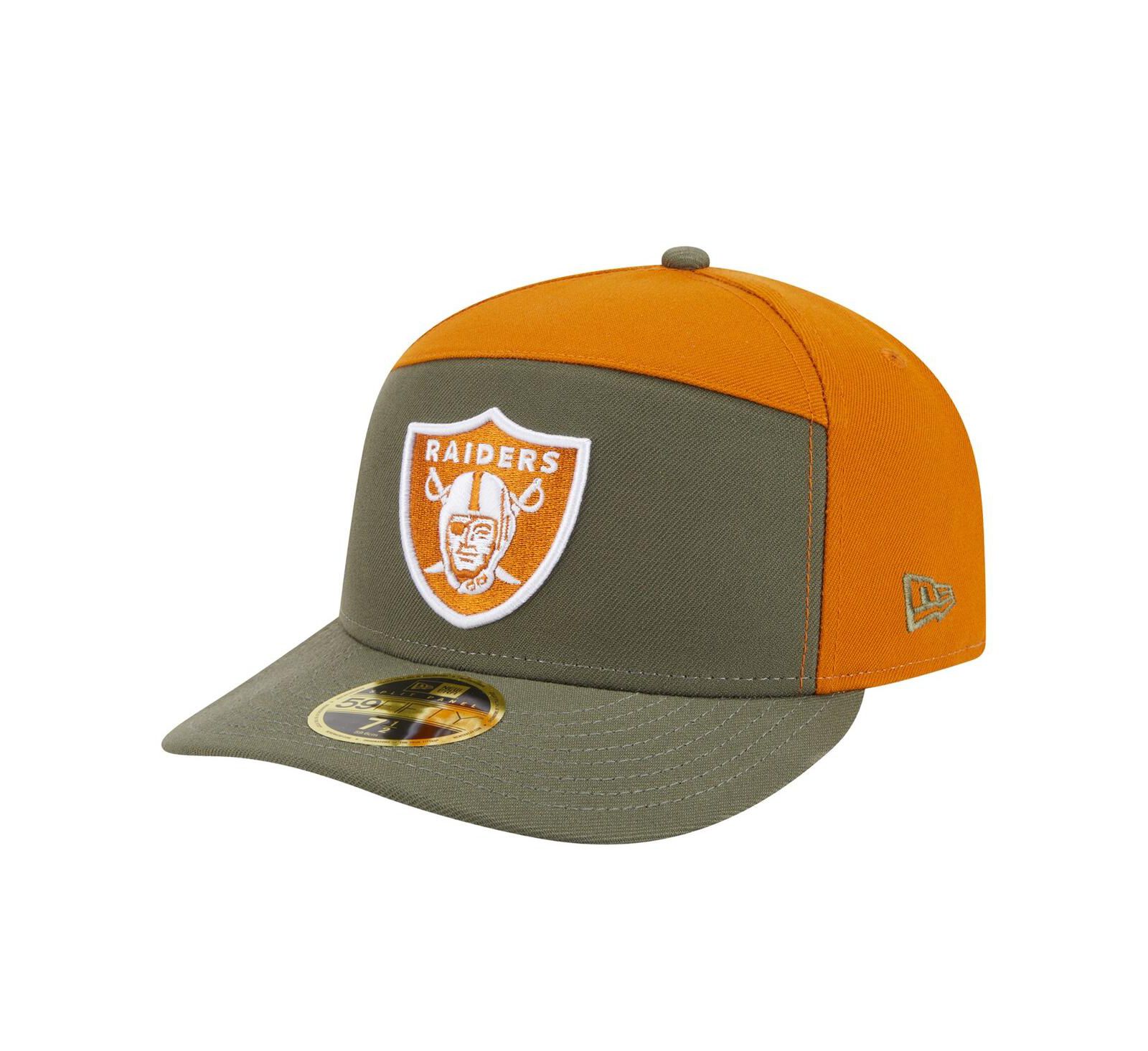 New Era Men's Olive/Brown Las Vegas Raiders Two-Tone Color Pack Split Panel 59FIFTY Fitted Hat