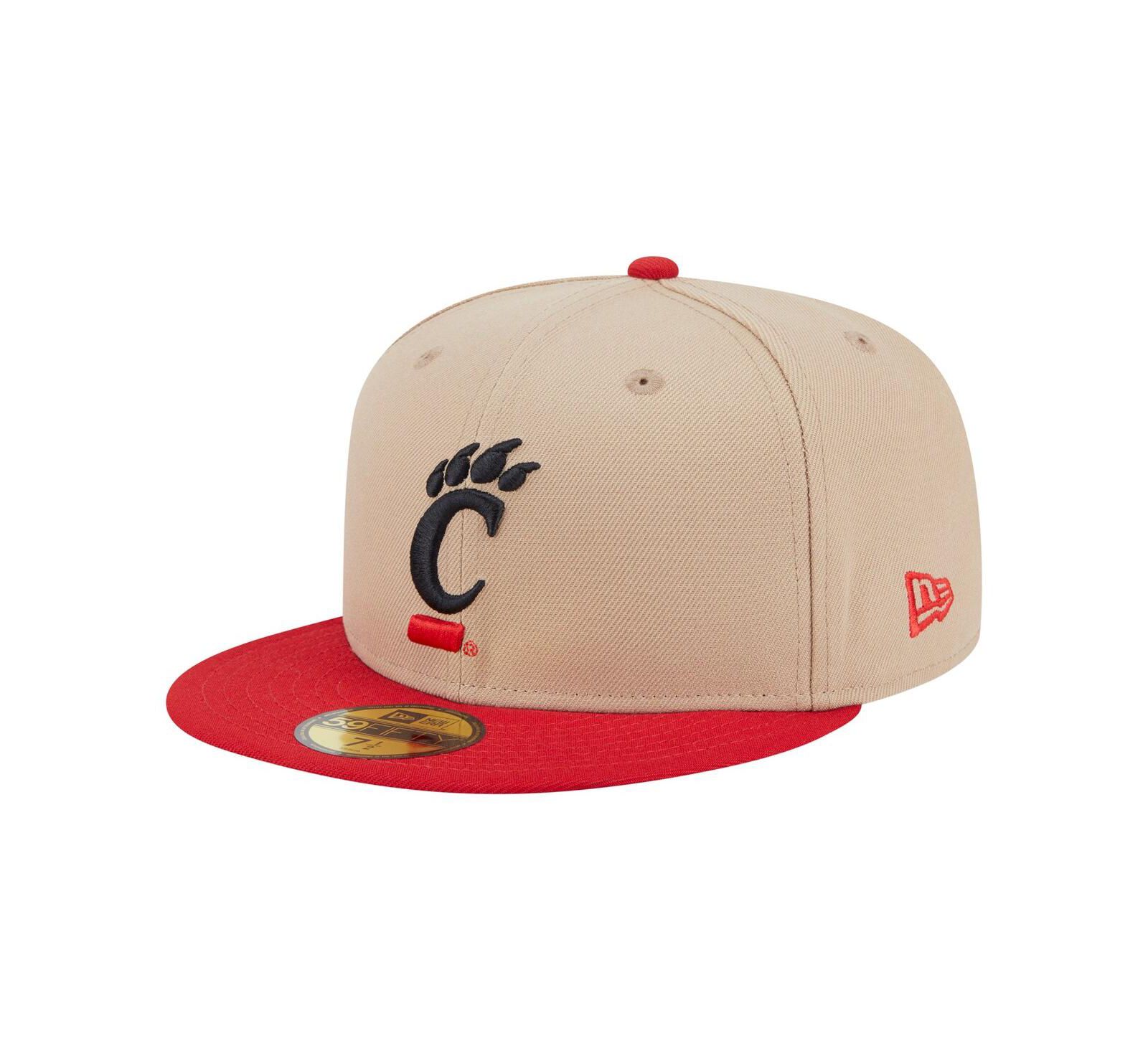 New Era Men's Khaki Cincinnati Bearcats Two-Tone 59FIFTY Fitted Hat