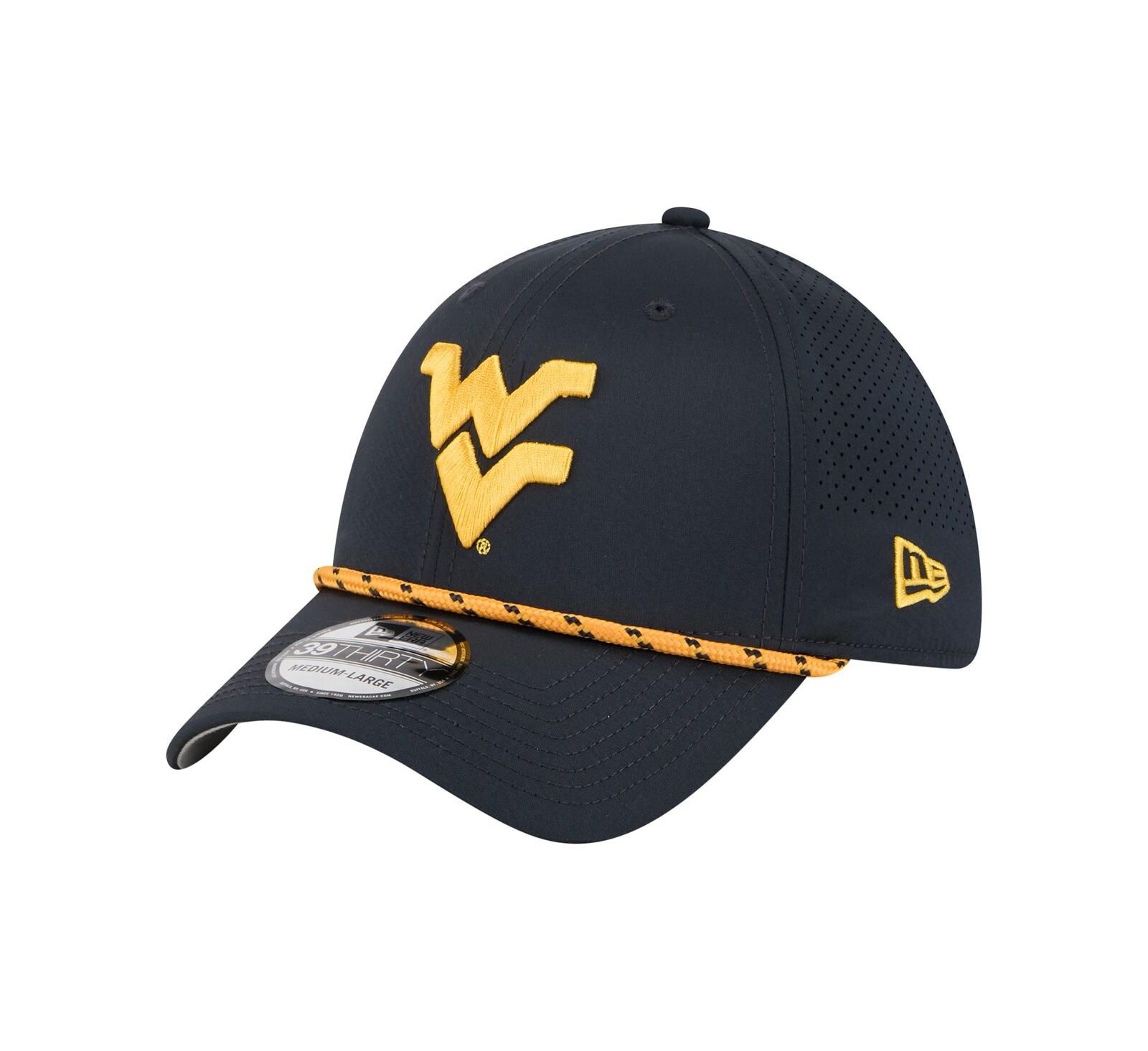 Мужская кепка New Era Navy West Virginia Mountaineers Rope 39THIRTY Flex