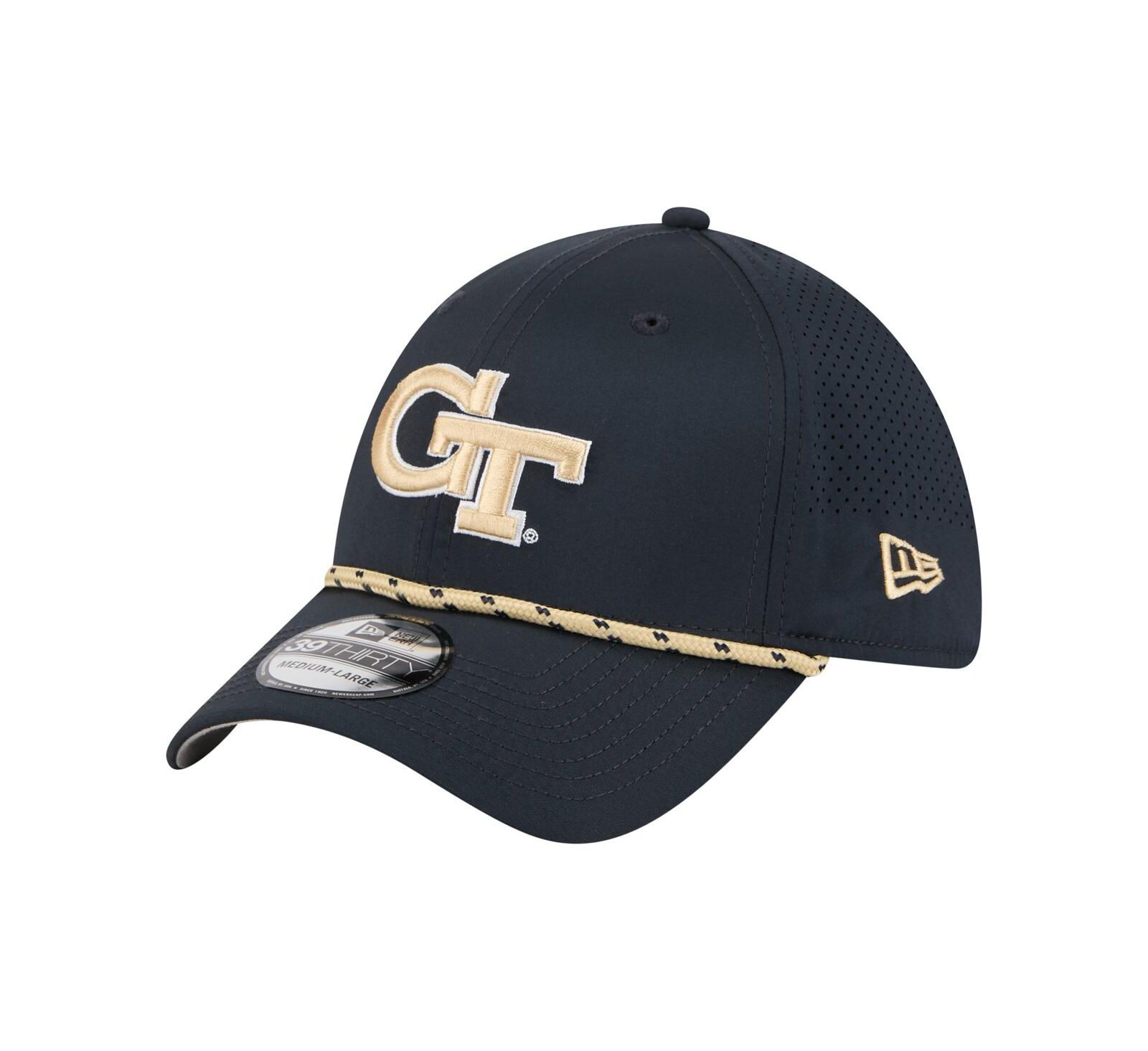 New Era Men's Navy Georgia Tech Yellow Jackets Rope 39THIRTY Flex Hat