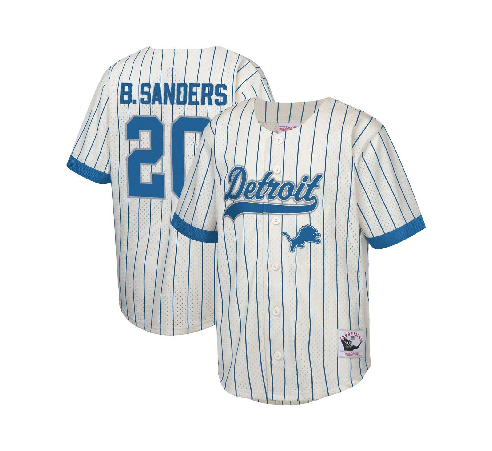 Mitchell & Ness детская бейсбольная джерси Barry Sanders Detroit Lions Cream