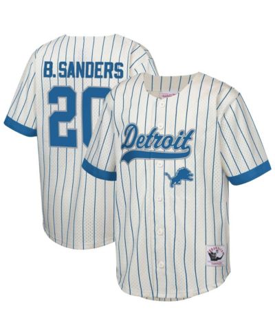 Mitchell & Ness детская бейсбольная джерси Barry Sanders Detroit Lions Cream