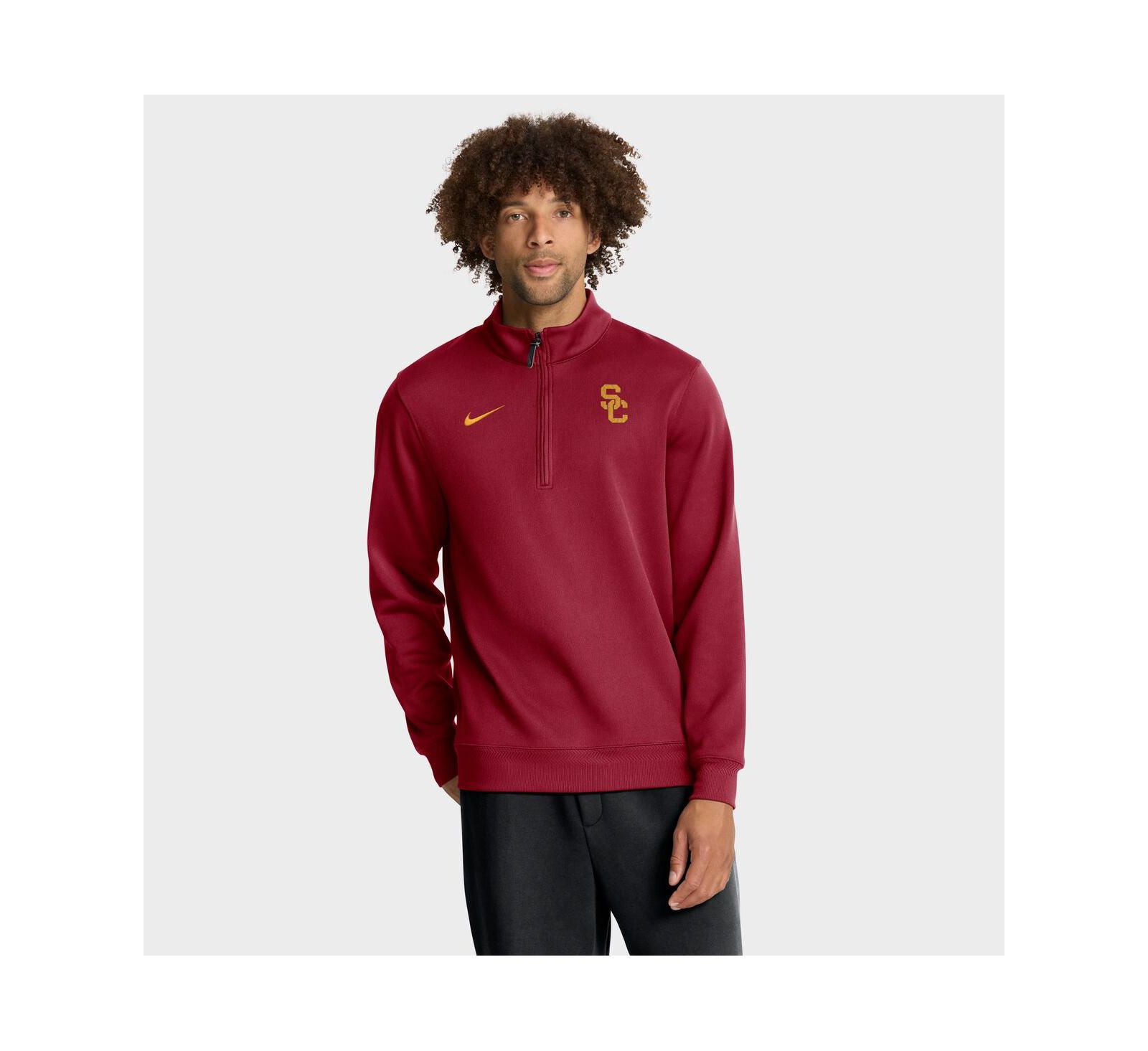 Nike Men's Cardinal USC Trojans 2025 Coaches Premium Dri-FIT Half-Zip Pullover Sweatshirt
