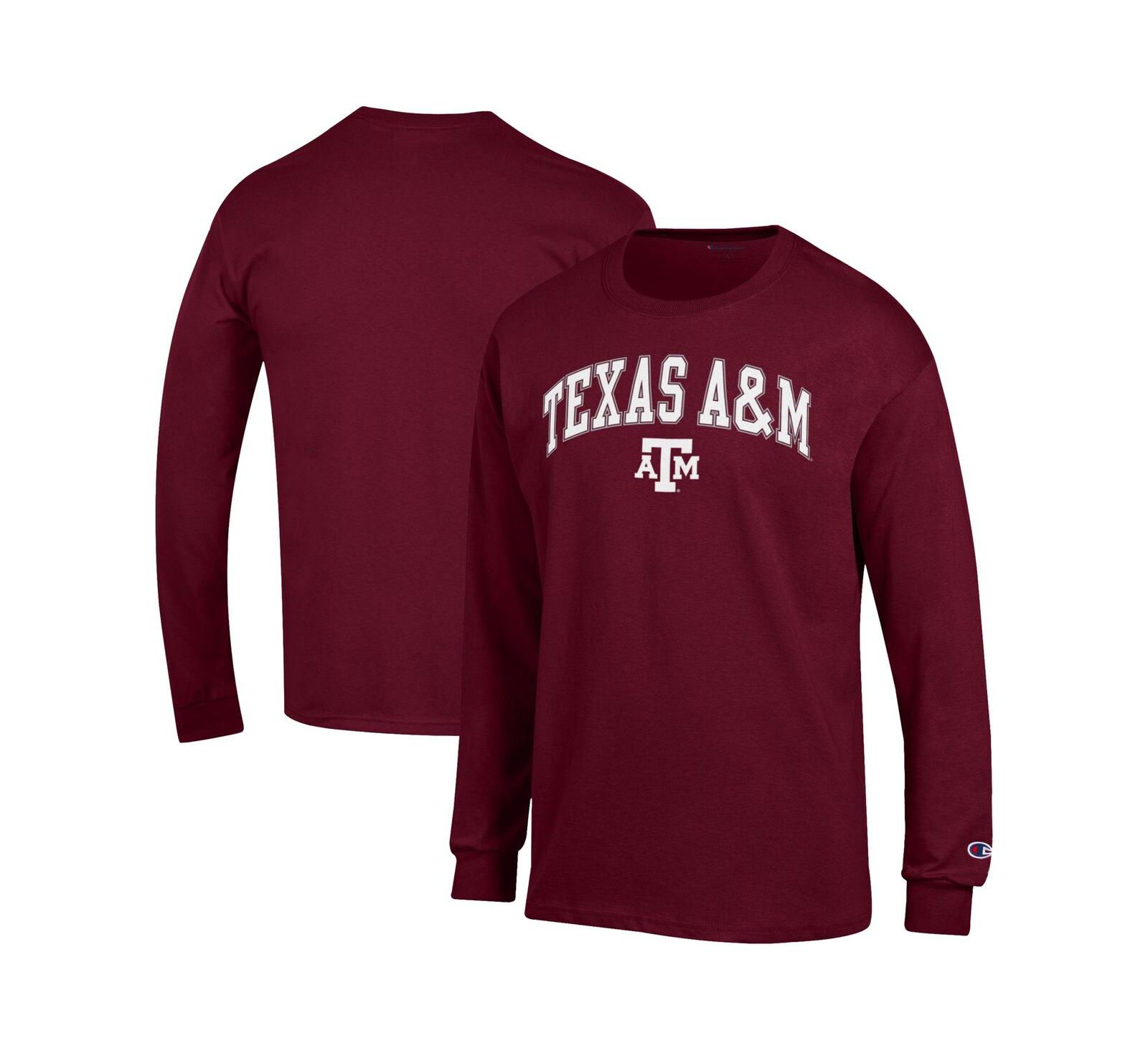 Champion Men's Maroon Texas A&M Aggies Arch Over Logo Long Sleeve T-Shirt