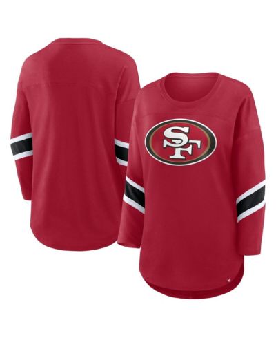 Fanatics Women's Scarlet San Francisco 49ers Plus Size Redzone 3/4-Sleeve Scoop Neck T-Shirt