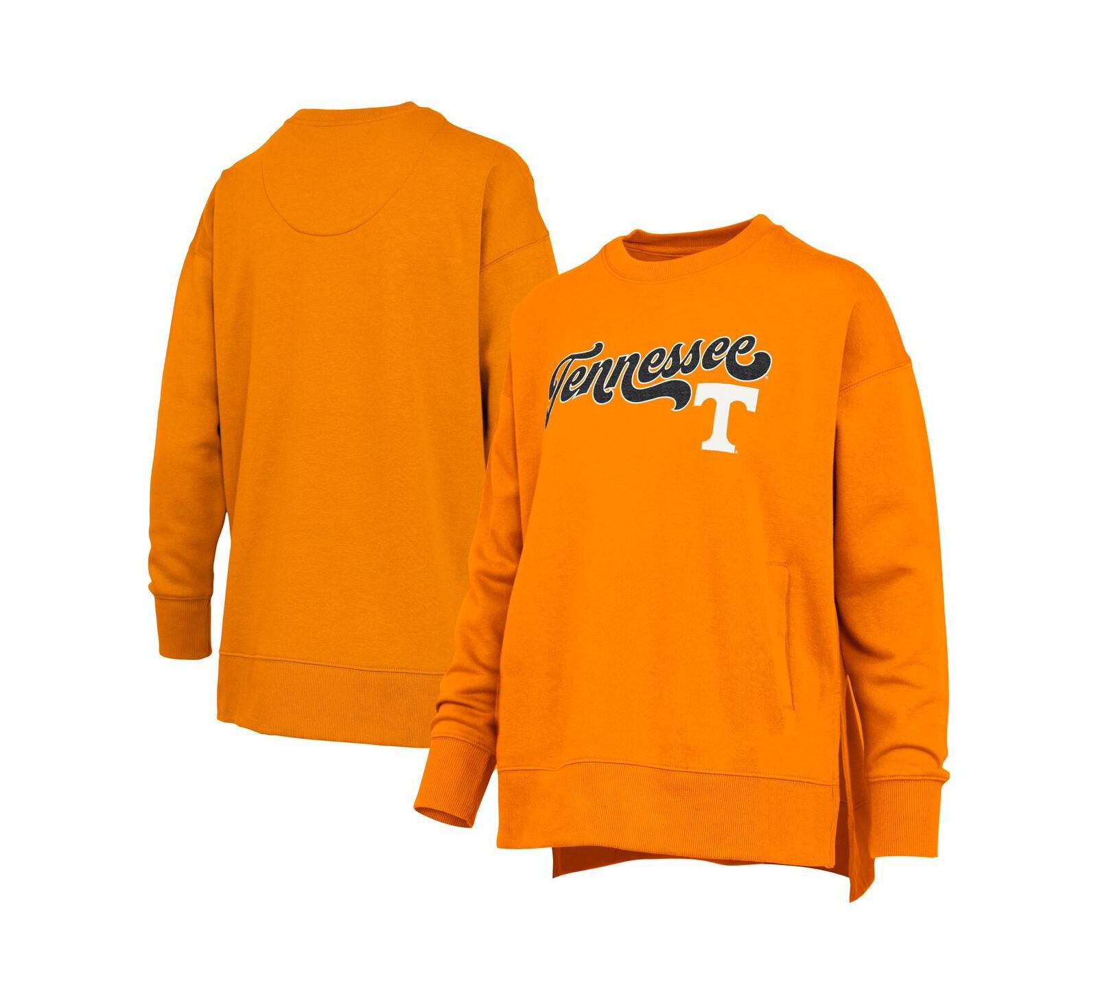 Pressbox Женский свитшот Tennessee Volunteers Bonanza Chenille Harper Script оранжевого цвета