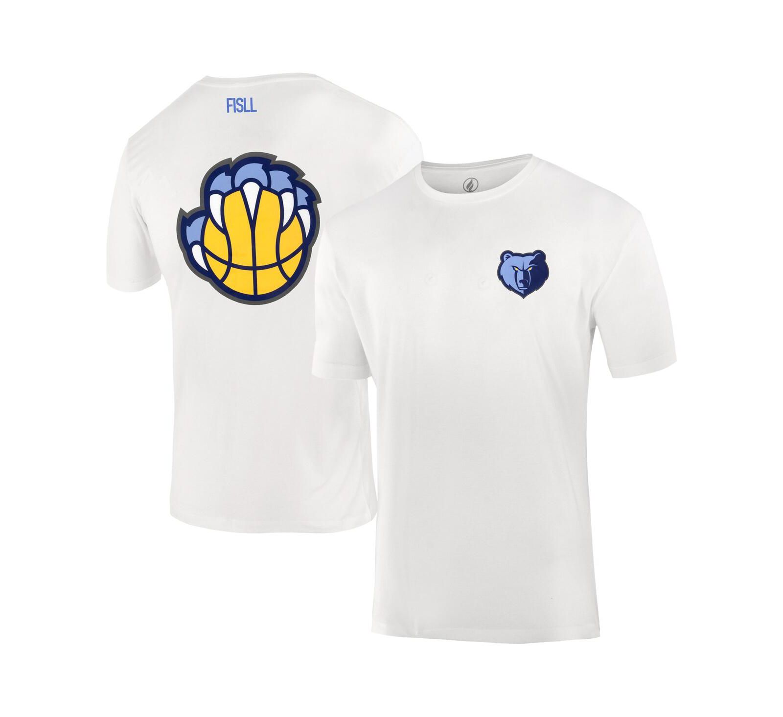 Мужская и женская футболка FISLL White Memphis Grizzlies Burst Logo