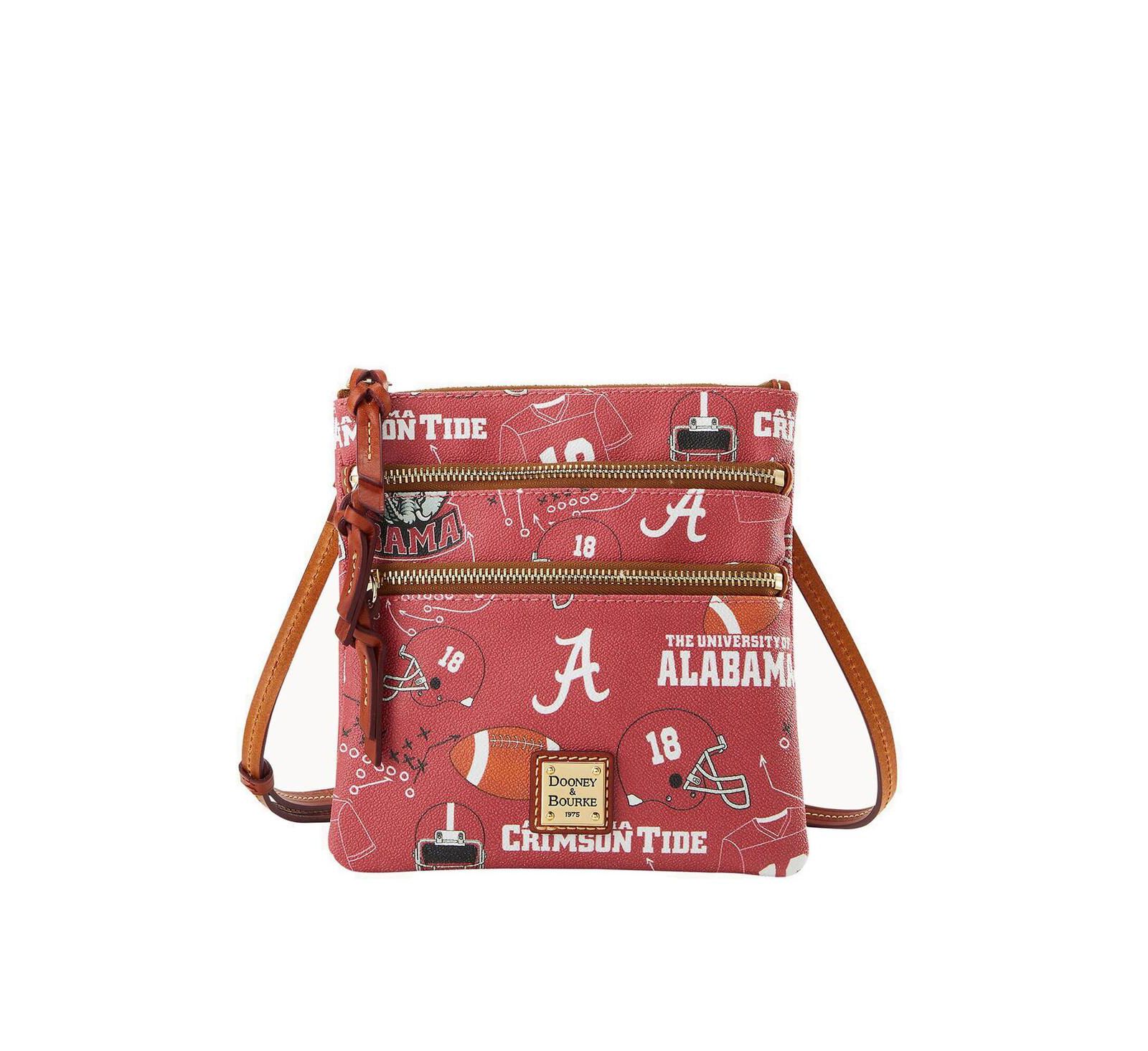 Dooney & Bourke Кросс-боди сумка Alabama Crimson Tide Football Halftime с тройной молнией