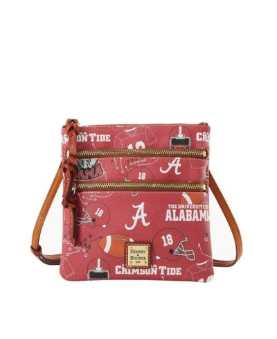 Dooney & Bourke Кросс-боди сумка Alabama Crimson Tide Football Halftime с тройной молнией