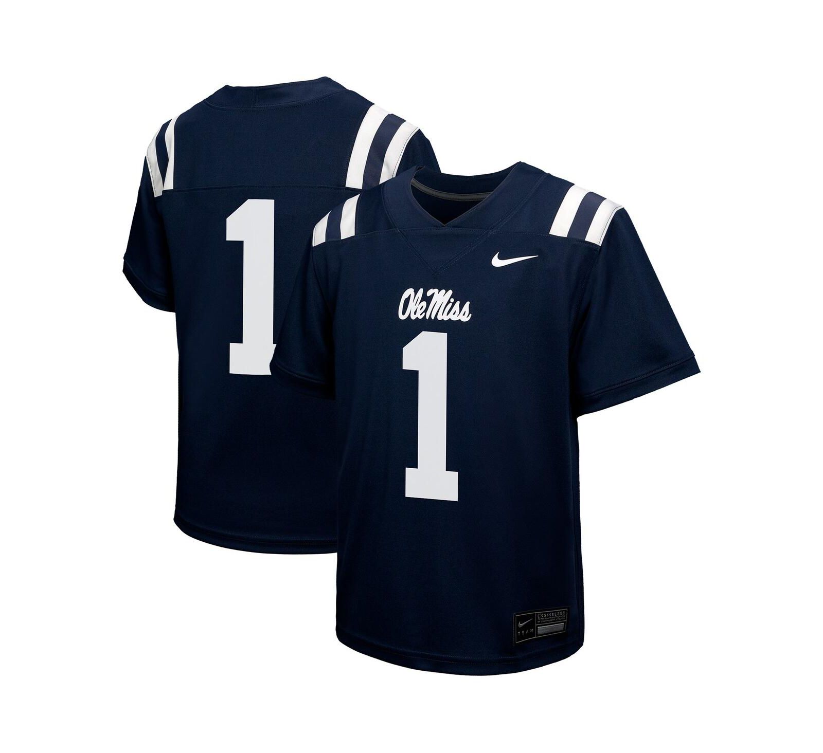 Спортивная джерси Nike для мальчиков и девочек Navy Ole Miss Rebels Untouchable Replica Game