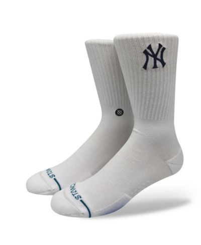 Мужские и женские вязаные носки Stance New York Yankees White Crested