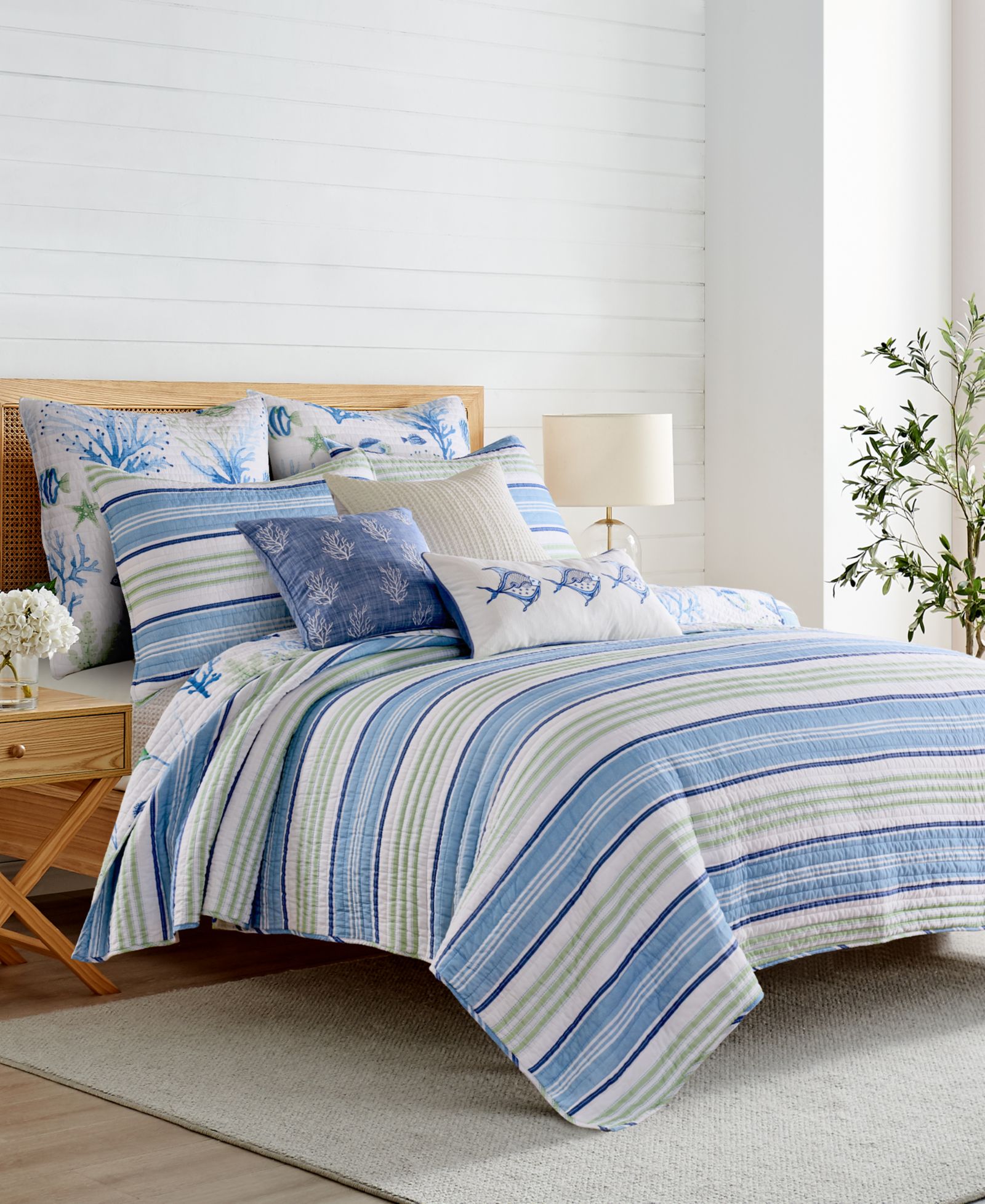 Комплект из 3 шт. стеганых одеял Levtex Home Harbor Bay Reversible, King/California King