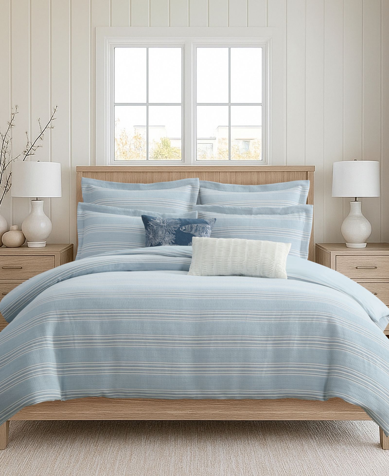 Комплект из 3 пододеяльников Levtex Home Clayton Stripes Textured, King