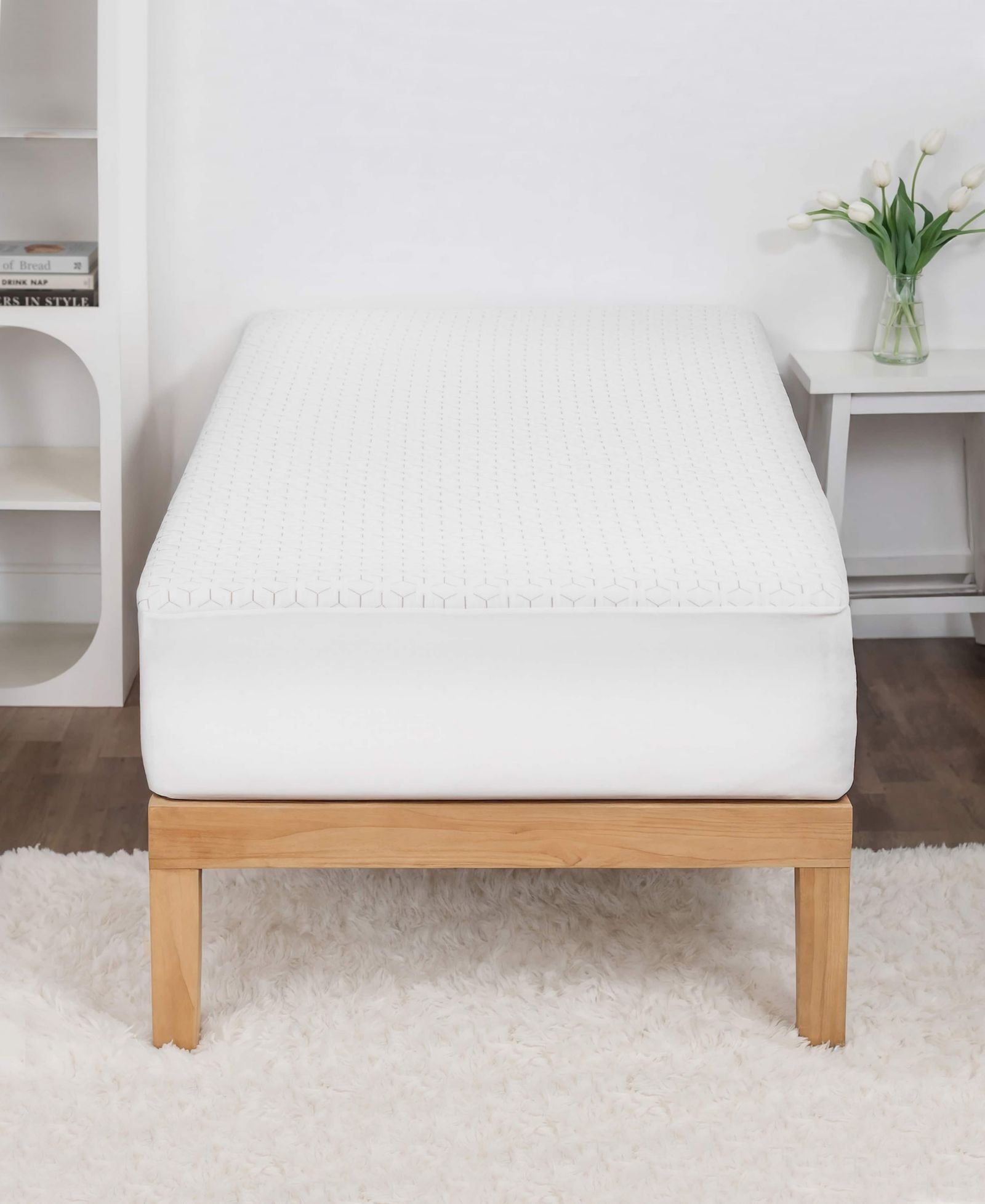 Nestl Copper Hypoallergenic Waterproof Cooling Mattress Protector, Twin